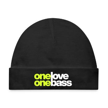 One Love One Bass - Baby Premium Organic Mütze - Schwarz - Vorne