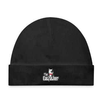 The Catfather - Katzen Design - Baby Premium Organic Mütze - Schwarz - Vorne