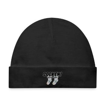 Socken! Was denn sonst? - Baby Premium Organic Mütze - Schwarz - Vorne