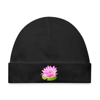 leuchtende Seerose - Inspiration großer Künstler - Baby Premium Organic Mütze - Schwarz - Vorne
