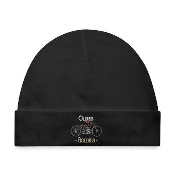 oldies but goldies motorcycle alte männer biker - Baby Premium Organic Mütze - Schwarz - Vorne