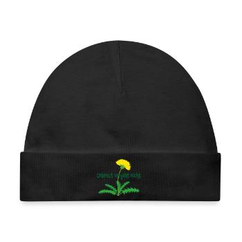 Unkraut vergeht nicht Dandelion - Baby Premium Organic Mütze - Schwarz - Vorne