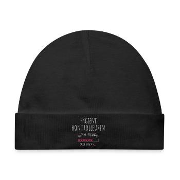 Hygiene Kontrolleurin in Ausbildung Geschenk - Baby Premium Organic Mütze - Schwarz - Vorne