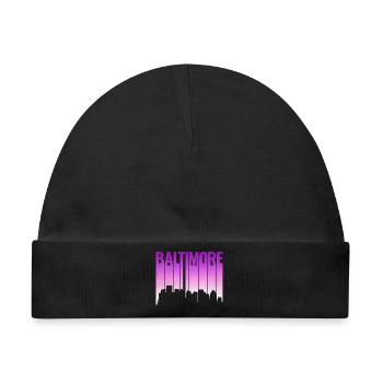 Baltimore Skyline Gradient - Baby Premium Organic Mütze - Schwarz - Vorne