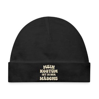 Karneval Fasching - Baby Premium Organic Mütze - Schwarz - Vorne