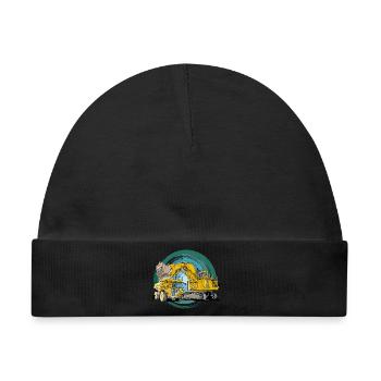 Monster Baumaschinen - Baby Premium Organic Mütze - Schwarz - Vorne