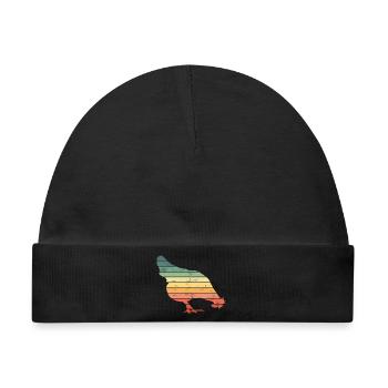 Huhn Hühner - Baby Premium Organic Mütze - Schwarz - Vorne