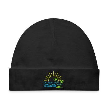 Meer, Sonne und Sand - Baby Premium Organic Mütze - Schwarz - Vorne