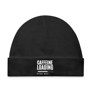 Koffein laden Bitte warten - Baby Premium Organic Mütze - Schwarz - Vorne