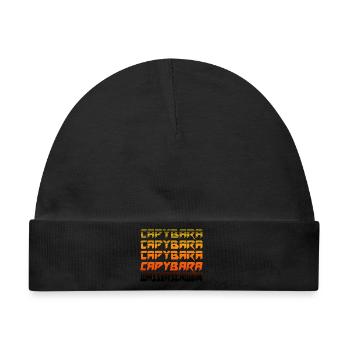 Capybara Wasserschwein - Baby Premium Organic Mütze - Schwarz - Vorne