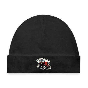 Traktor Belarus MTS 550 - Baby Premium Organic Mütze - Schwarz - Vorne