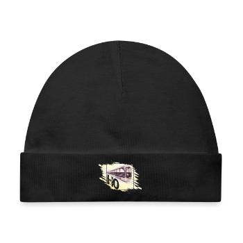 Modellbahn Spur H0 Design - Baby Premium Organic Mütze - Schwarz - Vorne