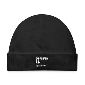 Snowboard Snowboard Snowboard - Baby Premium Organic Mütze - Schwarz - Vorne