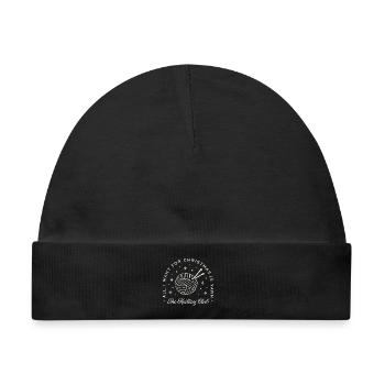 Strickgarn Liebhaber lustige Weihnachten stricken Strickerin - Baby Premium Organic Mütze - Schwarz - Vorne