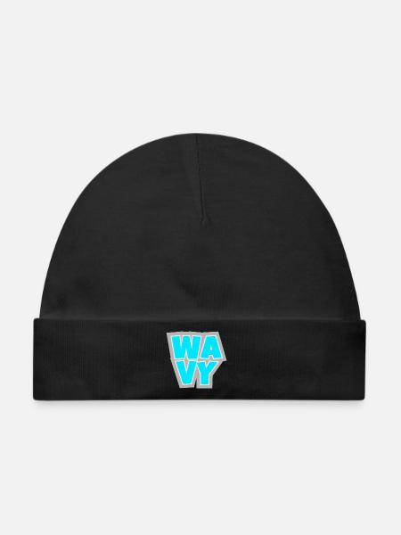 WAVY - locker, cool und immer im Flow. - Baby Premium Organic Mütze - Schwarz