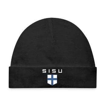 Sisu - Baby Premium Organic Mütze - Schwarz - Vorne