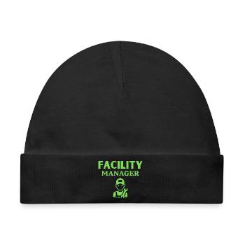 Facility Manager  - Baby Premium Organic Mütze - Schwarz - Vorne