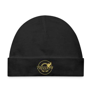 Freiheitsvogel Design mit Sonnenstrahlen - Baby Premium Organic Mütze - Schwarz - Vorne