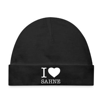 I love Sahne - Baby Premium Organic Mütze - Schwarz - Vorne