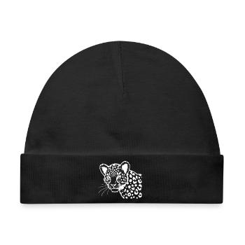 Leopard - Baby Premium Organic Mütze - Schwarz - Vorne