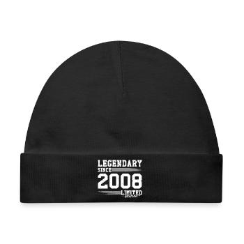 Legendär seit 2008 18 Jahre Geschenk Geburtstag - Baby Premium Organic Mütze - Schwarz - Vorne