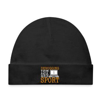 Science Coder DEBUGGING IST MEIN SPORT LUSTIG - Baby Premium Organic Mütze - Schwarz - Vorne