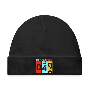 Oldometer 50. Geburtstag Lustiger Retro-Kilometerzähler - Baby Premium Organic Mütze - Schwarz - Vorne