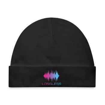 Verlustfreies Audioformat Audiophile Sound - Baby Premium Organic Mütze - Schwarz - Vorne