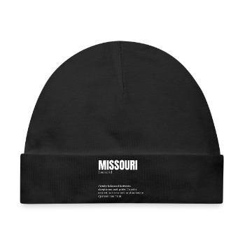 Missouri Bold Typo Kunst - Baby Premium Organic Mütze - Schwarz - Vorne