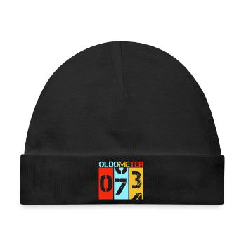 Oldometer 73 Lustiges 73. Geburtstag Retro-Design - Baby Premium Organic Mütze - Schwarz - Vorne