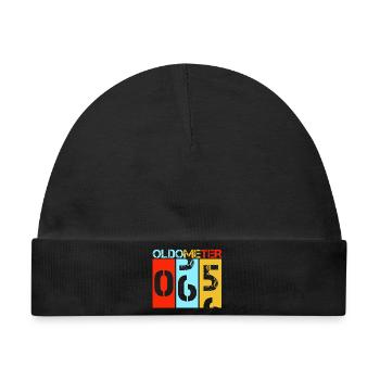 Oldometer 65. Geburtstag Retro Tacho Kunst - Baby Premium Organic Mütze - Schwarz - Vorne