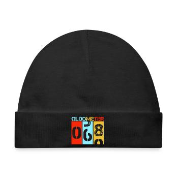 Oldometer 68 Retro 69. Geburtstags-Meilenstein - Baby Premium Organic Mütze - Schwarz - Vorne