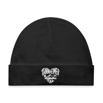 Tannheimer Tal Herz und Typo - Baby Premium Organic Mütze - Schwarz - Vorne