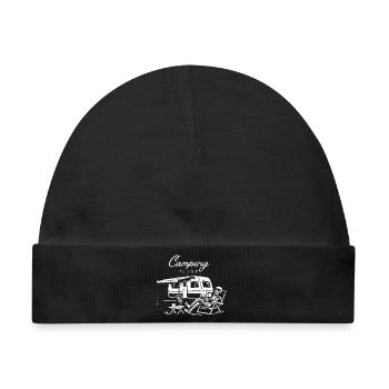 Camping til I die - Baby Premium Organic Mütze - Schwarz - Vorne