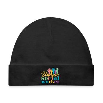 Social Worker Quote Unique Social Work - Baby Premium Organic Mütze - Schwarz - Vorne