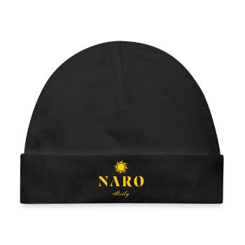 Naro Sizilien Sonne - Baby Premium Organic Mütze - Schwarz - Vorne
