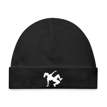 Geschenkidee für eine Dance-Fanin mit Hip-Hop-Tanz - Baby Premium Organic Mütze - Schwarz - Vorne