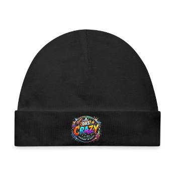 DAS CRAZY Neon Explosion - Baby Premium Organic Mütze - Schwarz - Vorne