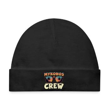 Mykonos Crew - Baby Premium Organic Mütze - Schwarz - Vorne