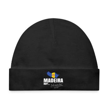 Madeira Auswandern - Baby Premium Organic Mütze - Schwarz - Vorne