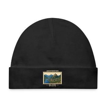 Liechtenstein Balzers Vintage Reisemarke - Baby Premium Organic Mütze - Schwarz - Vorne