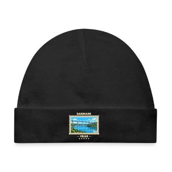 Danmark Vejle Vintage Reisemarke - Baby Premium Organic Mütze - Schwarz - Vorne