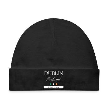 Dublin Irland Souvenir – Reise minimalistisch - Baby Premium Organic Mütze - Schwarz - Vorne