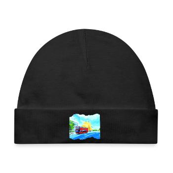 Berlin Sightseeing Brandenburger Tor Jörg Langhans - Baby Premium Organic Mütze - Schwarz - Vorne