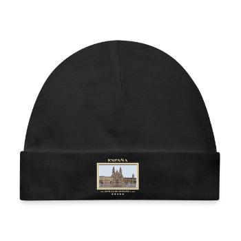 Spanien Santiago de Compostela Vintage Reisemarke - Baby Premium Organic Mütze - Schwarz - Vorne