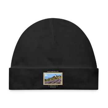 Ungarn Tihany Vintage Reisemarke - Baby Premium Organic Mütze - Schwarz - Vorne