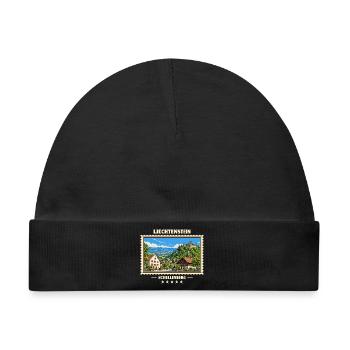 Liechtenstein Schellenberg Vintage Reisemarke - Baby Premium Organic Mütze - Schwarz - Vorne