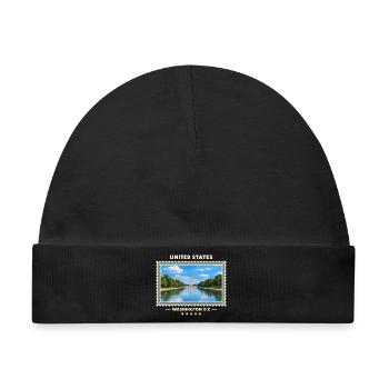 Vereinigte Staaten Washington D.C. Vintage Marke - Baby Premium Organic Mütze - Schwarz - Vorne