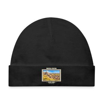Vereinigte Staaten Badlands Vintage Reisemarke - Baby Premium Organic Mütze - Schwarz - Vorne