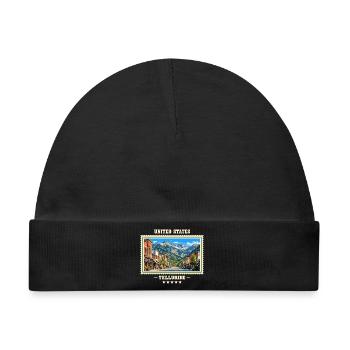 Vereinigte Staaten Telluride Vintage Reisemarke - Baby Premium Organic Mütze - Schwarz - Vorne